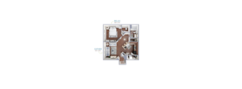 A diagram of a house layout with labeled rooms.