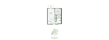 A floor plan of a house with labeled rooms such as "GATHER," "COOK," and "CLEAN."
