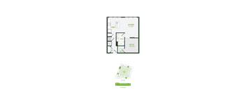 A floor plan of a house with labeled rooms such as "GATHER" and "CLEAN".