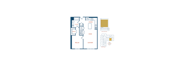 bedroom floor plan | the social at stadium walk apartment homes for rent in ft collins co