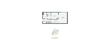 A floor plan of a house with labeled rooms such as Dress Clean, Relax, Gather, and Cook.