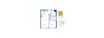 bedroom floor plan | the social at stadium walk apartment homes for rent in ft collins co