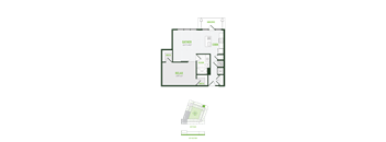 A floor plan of a house with labeled rooms such as "GATHER," "COOK," and "RELAX."