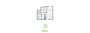 A floor plan of a house with labeled rooms such as "RELAX" and "GATHER".