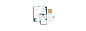 bedroom floor plan | the social at stadium walk apartment homes for rent in ft collins co
