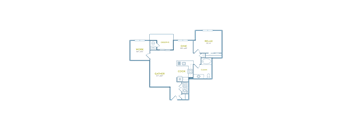 a floor plan of a house with two different floors