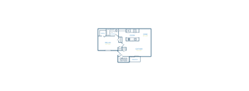 A diagram of a house layout with labeled rooms such as Dress Clean, Cook, Dine, Relax, Gather, and Observe.