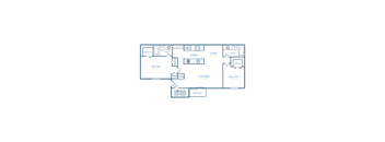 A floor plan of a house with labeled rooms such as "Dress" and "Dine".