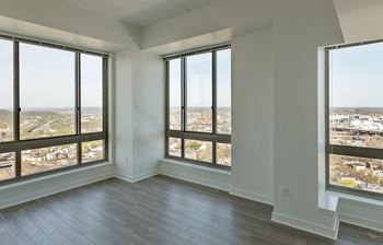 Wood-plank flooring available in select apartments