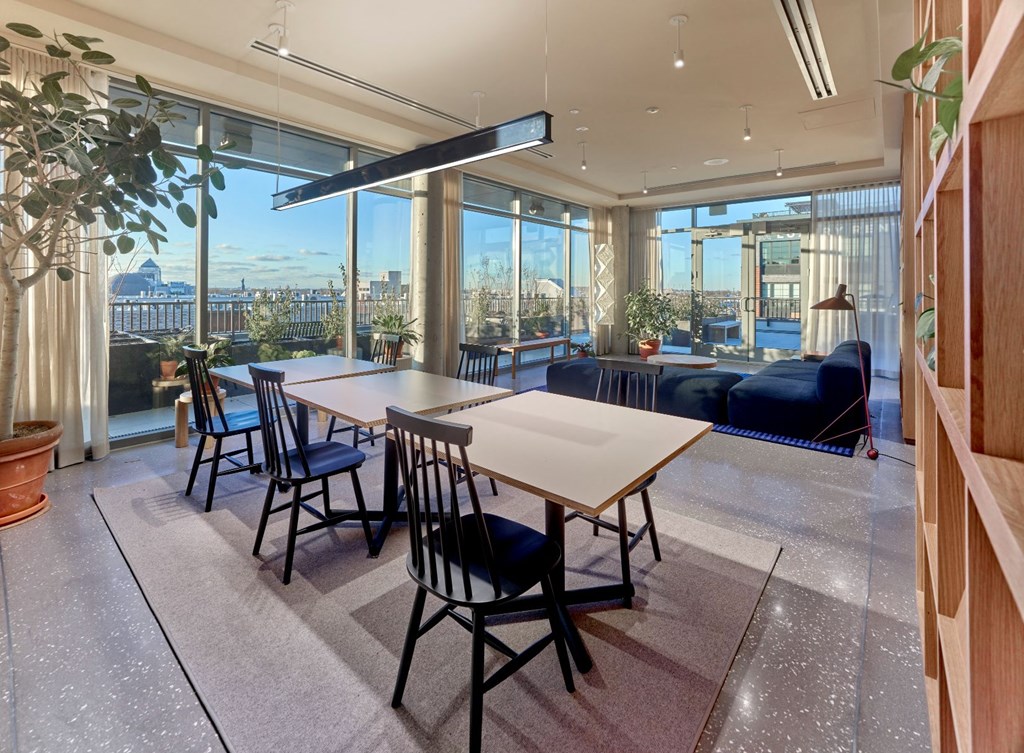 The rooftop lounge at The Hazel is a luxurious retreat high above the city