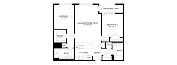 A black and white image of a house floor plan.