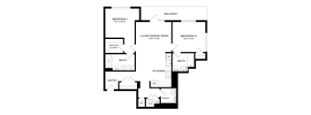 A black and white image of a house floor plan.