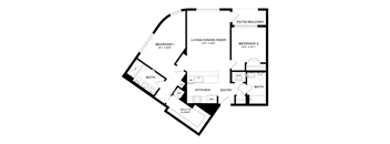 A black and white image of a house floor plan.