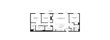 A black and white image of a house floor plan.