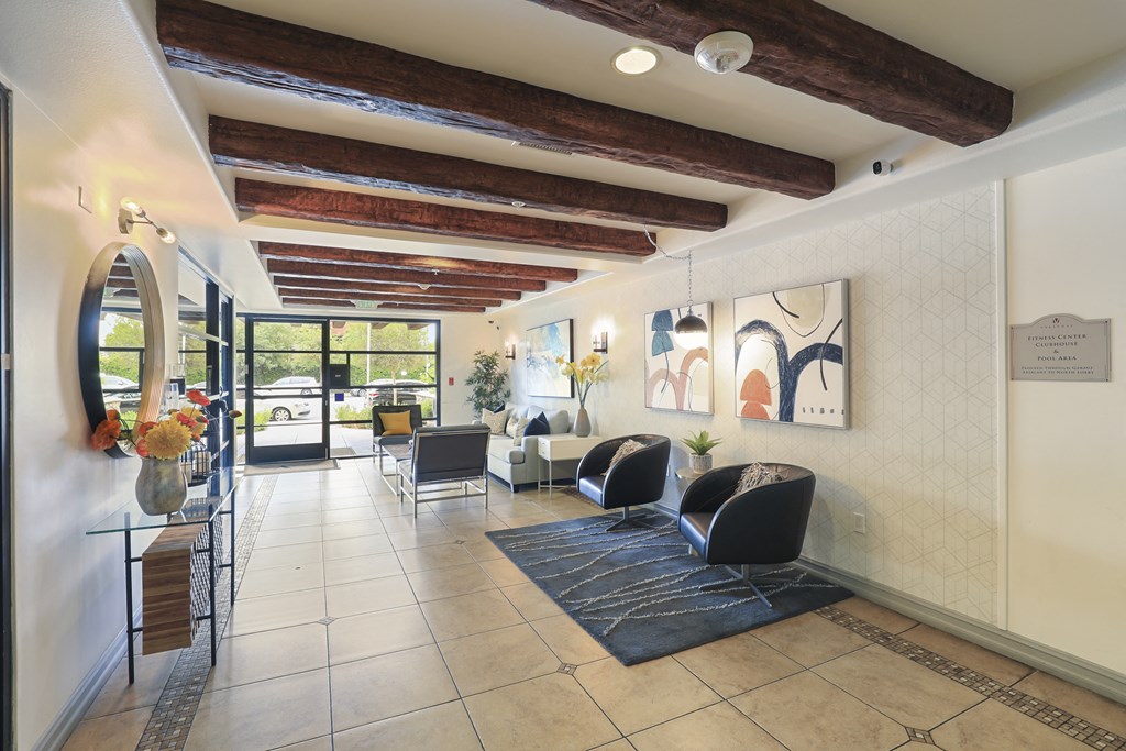 Newly remodeled lobby at the verandas apartment homes in canoga park california