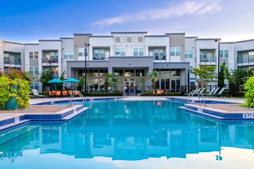 a swimming pool at the residences at city center apartments at Linden on the GreeneWay, Florida