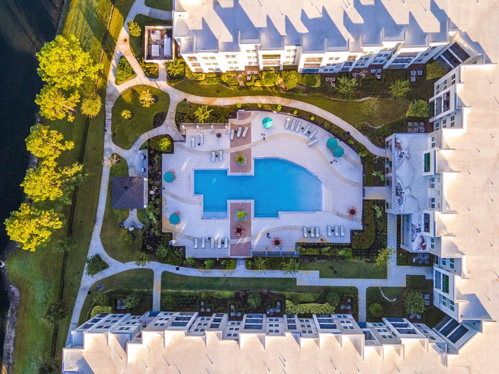 Aerial View Of Pool at Linden on the GreeneWay, Orlando, 32824