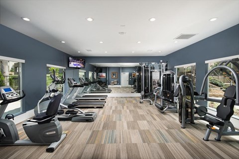 Fitness room at Legends at Rancho Belago, Moreno Valley, California