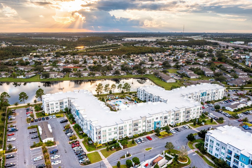Drone Exterior View at Linden on the GreeneWay, Florida, 32824