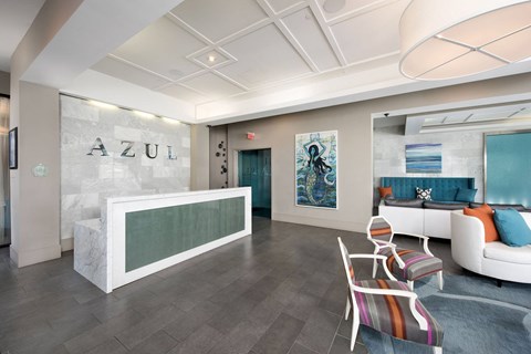 the lobbies at Azul Baldwin Park, Orlando, FL