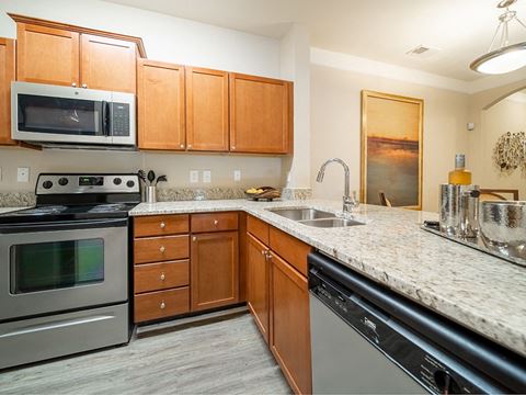 Fully Equipped Kitchen at Rose Heights Apartments, Raleigh