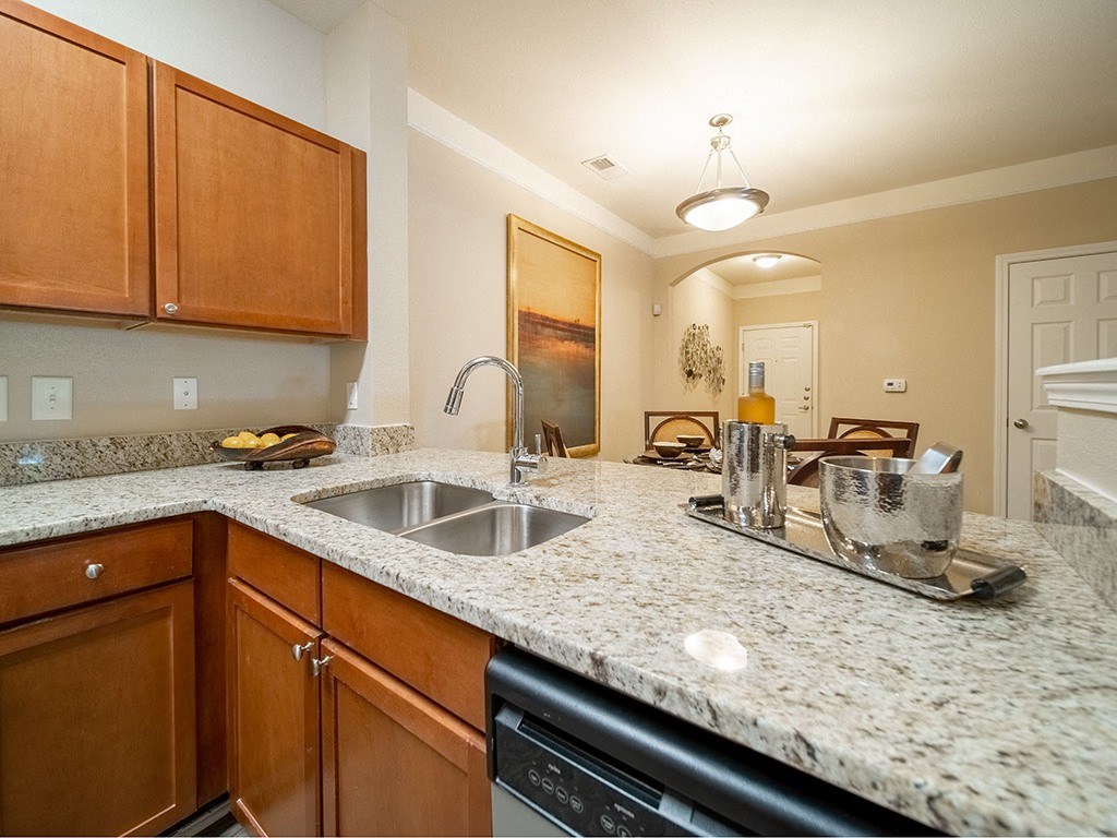 Granite Counter Tops In Kitchen at Rose Heights Apartments, Raleigh, 27613