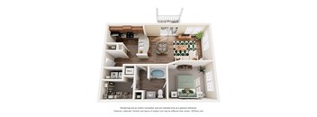 A1 Floor Plan at Rose Heights Apartments, Raleigh, NC, 27613