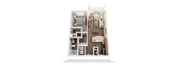 A2 Floor Plan at Rose Heights Apartments, Raleigh