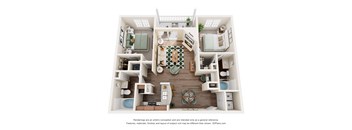 B2 Floor Plan at Rose Heights Apartments, North Carolina, 27613