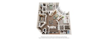 B5 Floor Plan at Rose Heights Apartments, Raleigh, NC, 27613
