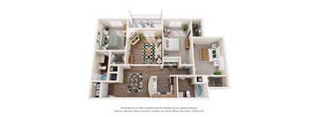 C1 Floor Plan at Rose Heights Apartments, Raleigh, North Carolina