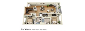 Wilshire Floor Plan  at The Verandas, Canoga Park, CA