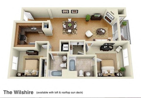 Wilshire Floor Plan  at The Verandas, Canoga Park, CA