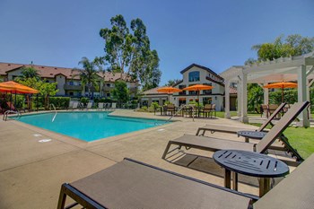 Pool deck at the Legends at Rancho Belago, 13292 Lasselle St,, 92553 - Photo Gallery 30