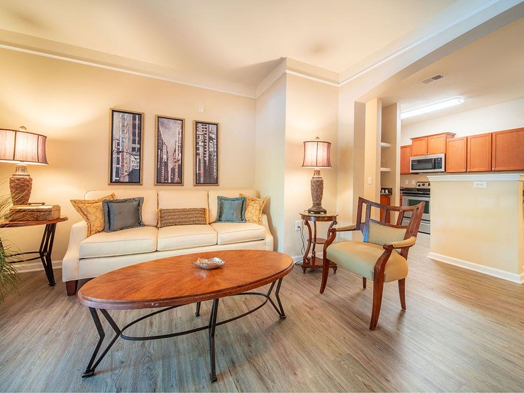 Modern Living Room at Rose Heights Apartments, Raleigh, 27613