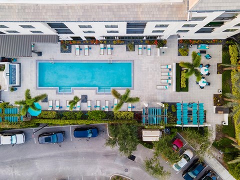 Aerial Pool View at Azul Baldwin Park, Florida, 32814
