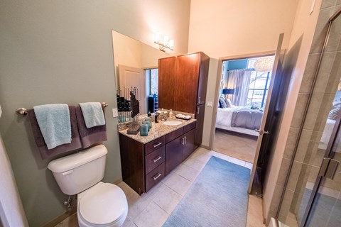 a bathroom with a toilet and a sink and a shower at Azul Baldwin Park, Orlando