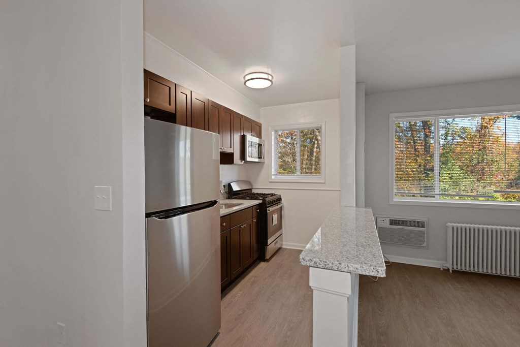 Kitchen with refridgerator