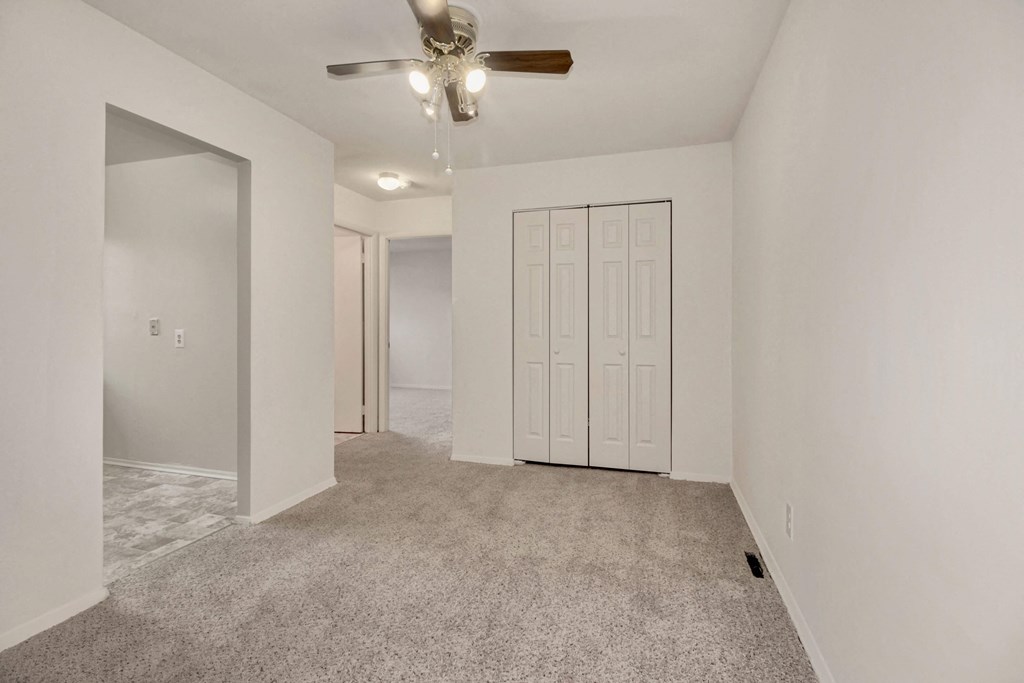 Dining area with large storage closet
