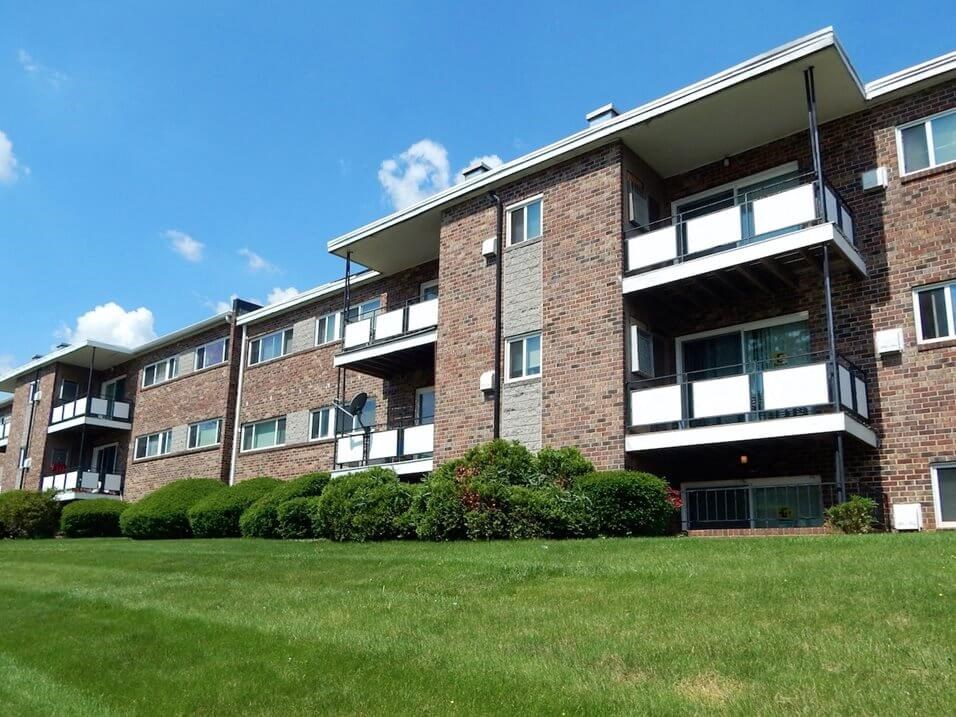 Outside view of apartment building