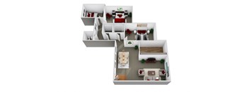 3 Bedroom South Pointe Apartments