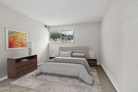 Staged bedroom