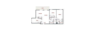 2D floor plan for 2 Bedroom 2 Bathroom apartment at The Summit at Laurel Park
