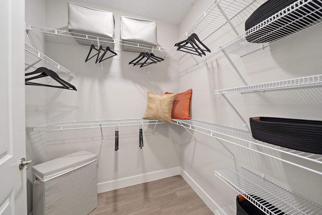 A spacious walk in closet at Mira at Palmer Ranch, Florida, 34238