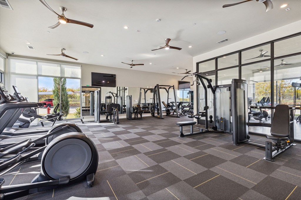 Resident fitness center at LynnCora, Texas