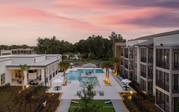 Aerial Pool Deck Wide Sunset - Photo Gallery 4