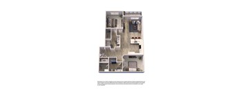 B2 Model Floor Plan at Element 12 Apartments in Henderson, NV