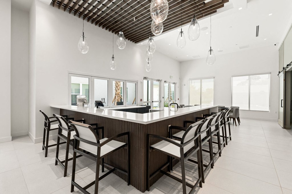 resident lounge bar area with counter seating