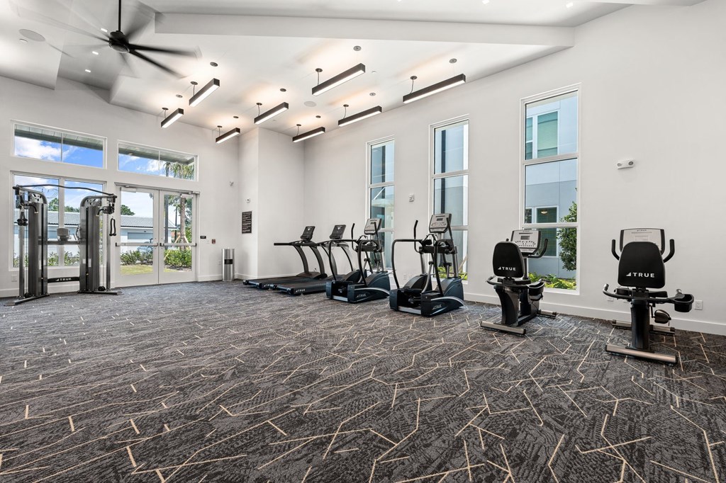 fitness center at Mira Apartments