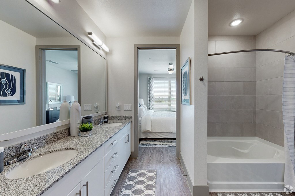 Ironcrest model apartment bathroom